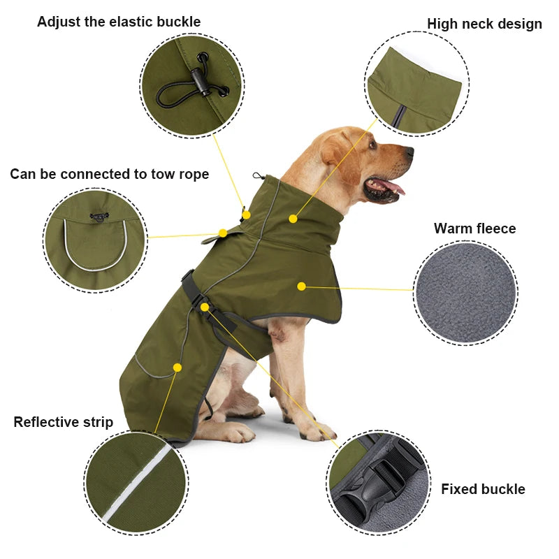 Hundejacke - Regenabweisend - Reflektierend