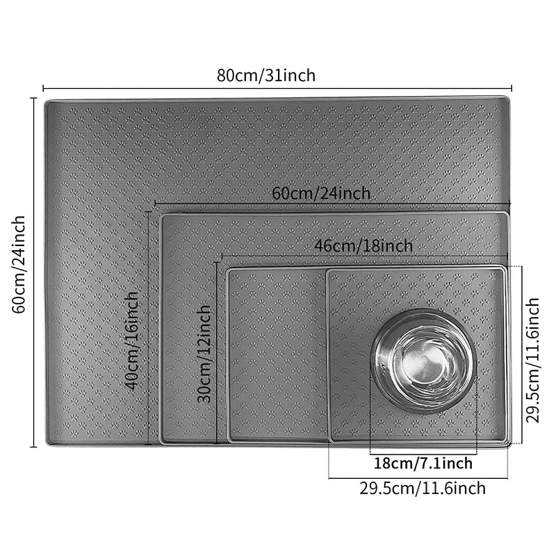 Bowl mat made of waterproof silicone